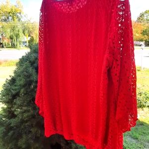 Roz &Ali 3x red lace top